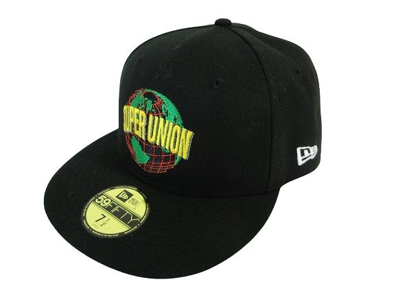 ニューエラ NEW ERA × スーパーユニオン SUPERUNION コラボ キャップ 帽子 刺繍 ブラック 59FIFTY 59.6cm 7 1|2 QQQ