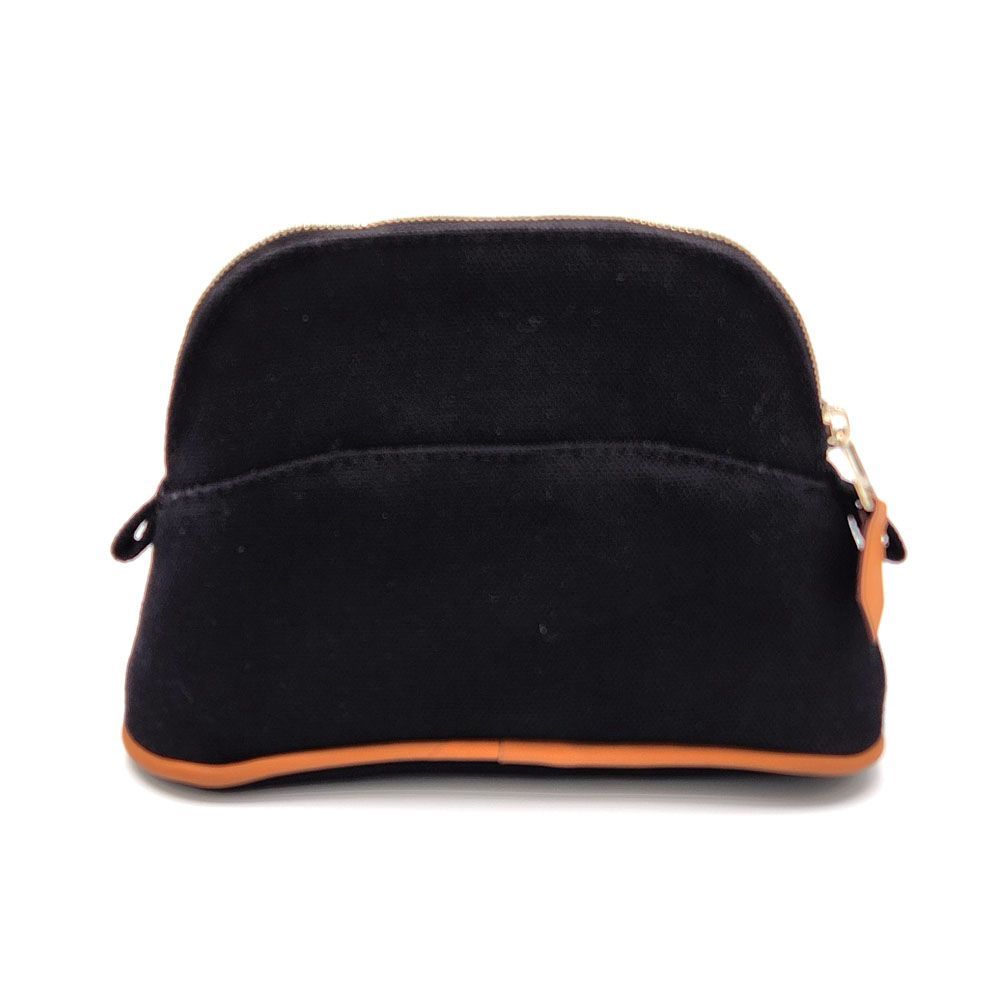 エルメス ブラック ミニミニ ー ポーチ キャンバス 中古Aランク  