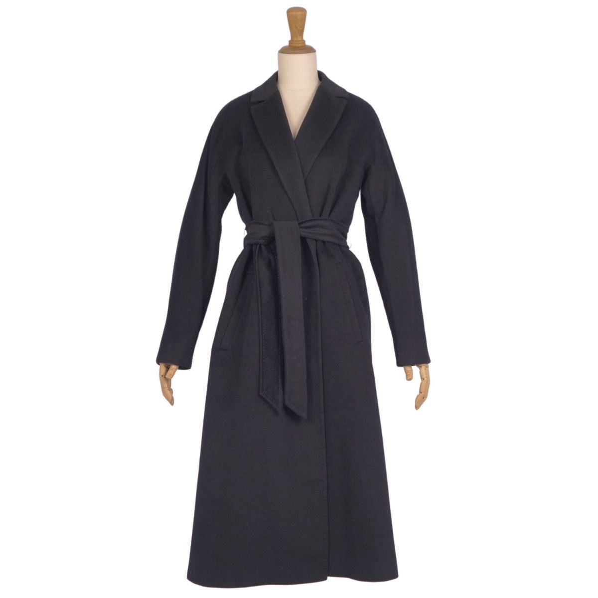 関税負担なし☆Max Mara Studio CLES ベルト付 コート Wool, cashmere and silk coat with belt, white | 