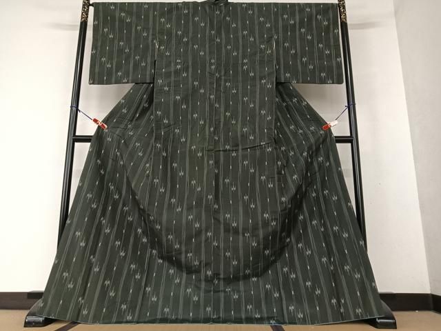 平和屋着物○上質な紬 縞 正絹 逸品 AAAX0202np