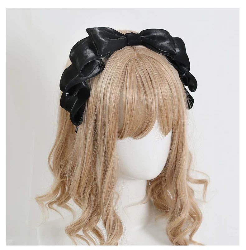 ゴスロリ・ロリータ リボン　カチューシャ Amazon.co.jp: ゴスロリ カチューシャ ロリータ ヘッドドレス 髪