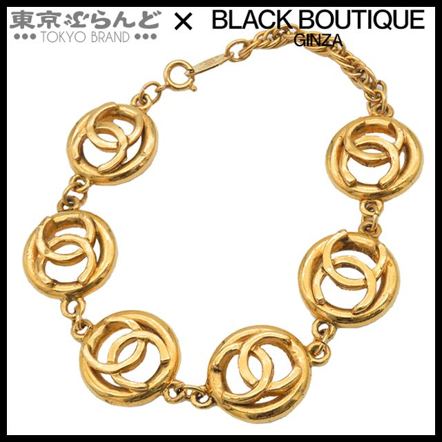 シャネル CHANEL ココマーク 6連 チェーンブレスレット ゴールド メタル GP ブレスレット レディース ヴィンテージ 101789464