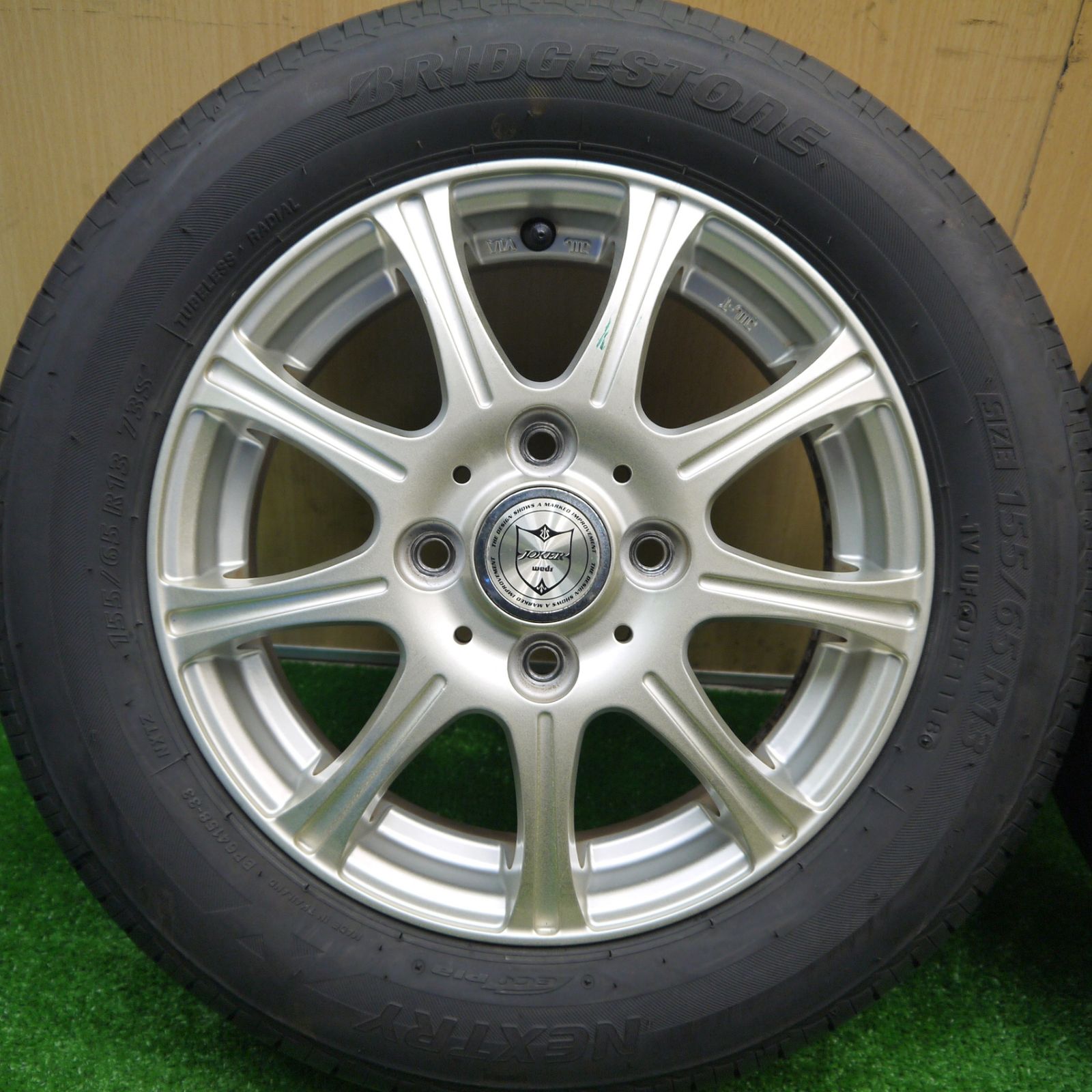 バリ溝 キレイ ほぼ10分 155|65R13 ブリヂストン ネクストリー エコピア JOKER ジョーカー 13インチ PCD100|4H 5101502Hノ