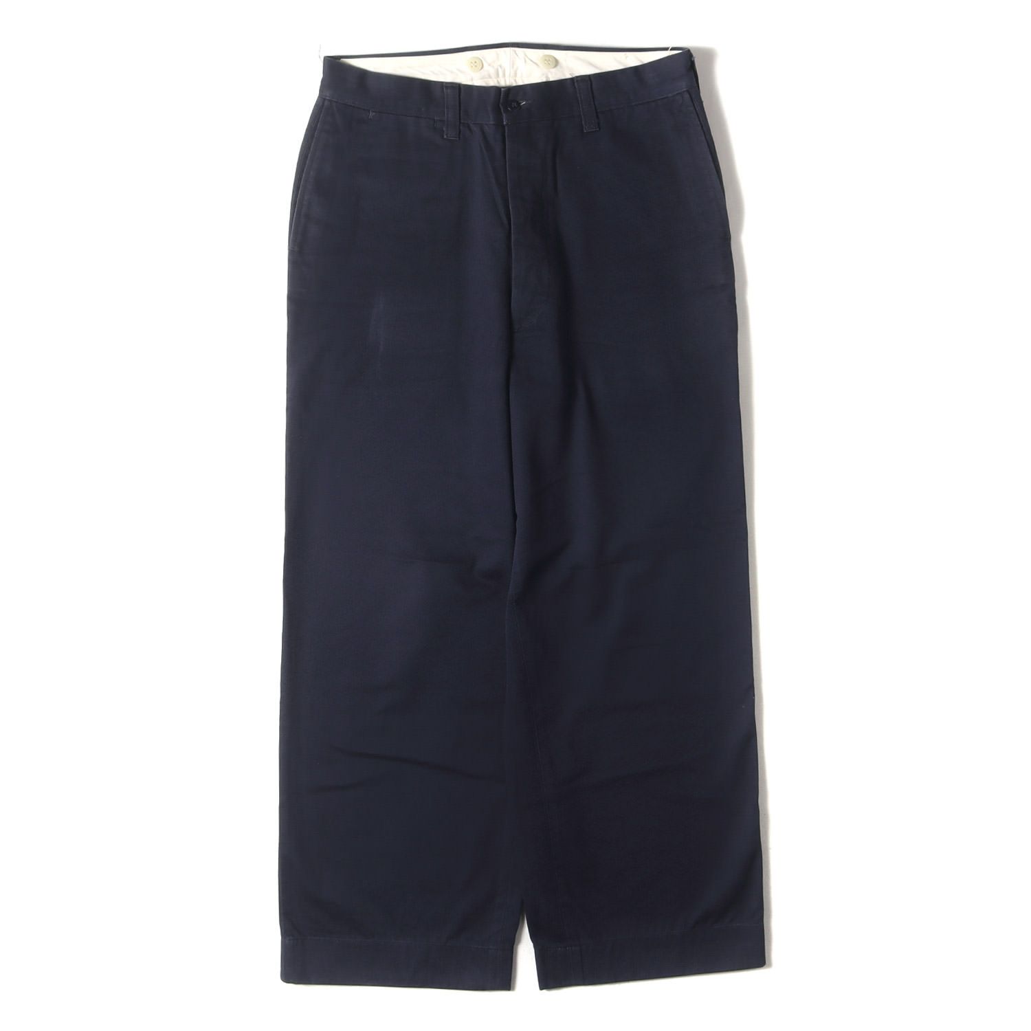 atlast＆co　ワークパンツ　チノパン　32　ネイビー At LAST&CO アットラスト パンツ ネイビー 紺 サイズ:32 | コットン