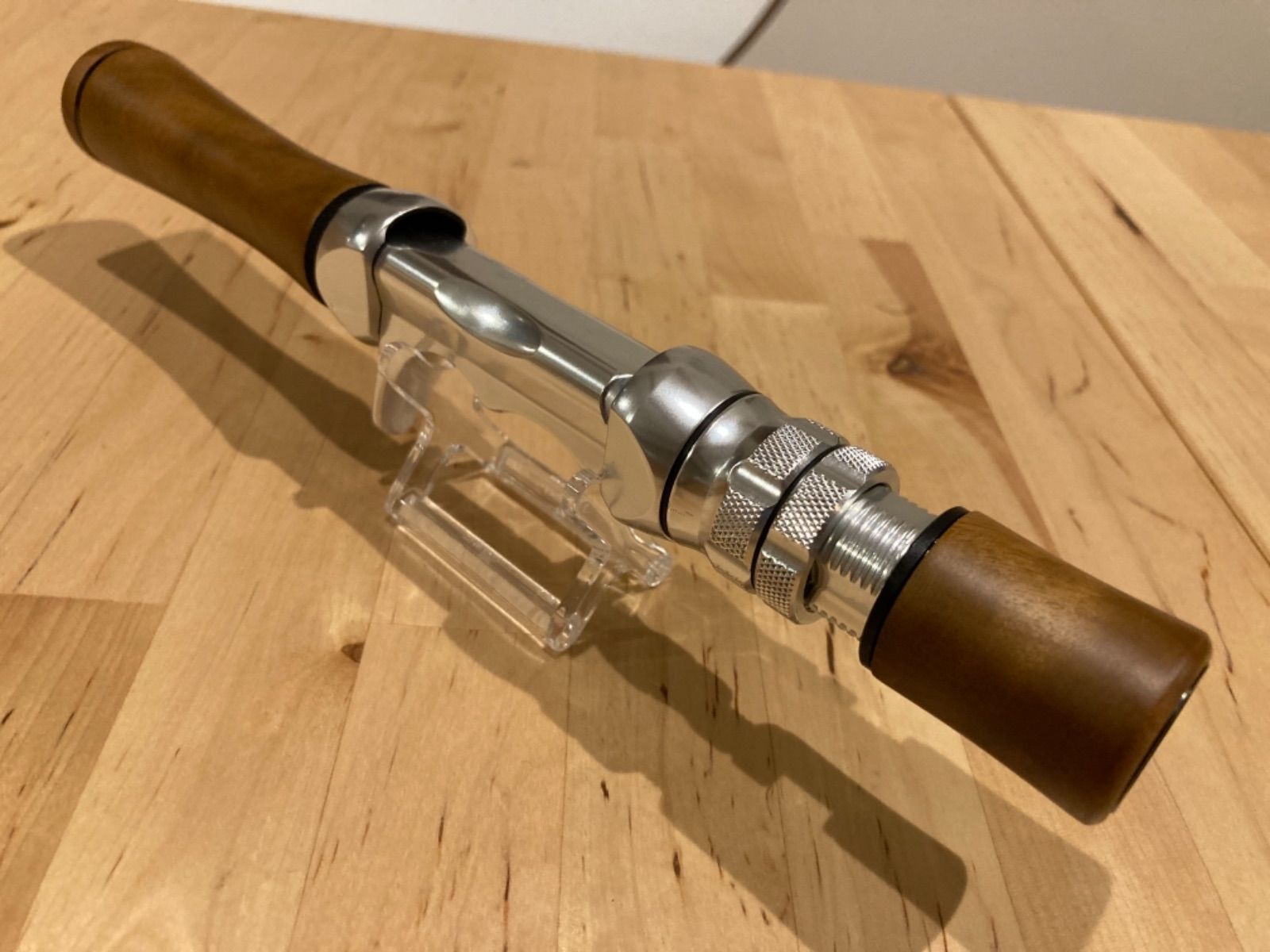 ウッドベイトグリップ バールウッドベイトグリップ アルミ製リールシート チャンピオン