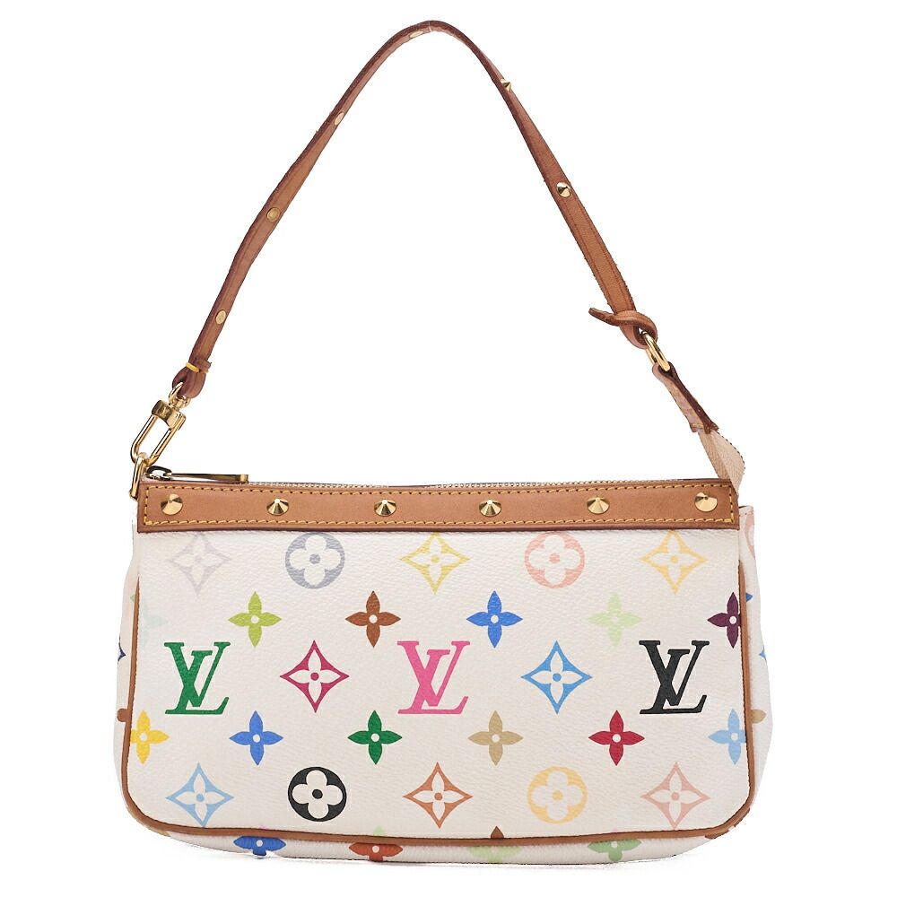 LOUIS VUITTON ルイヴィトン モノグラム マルチカラー アクセソワール ワンショルダー M92649 白 ゴールド金具 ショルダーバッグ 送料無料
