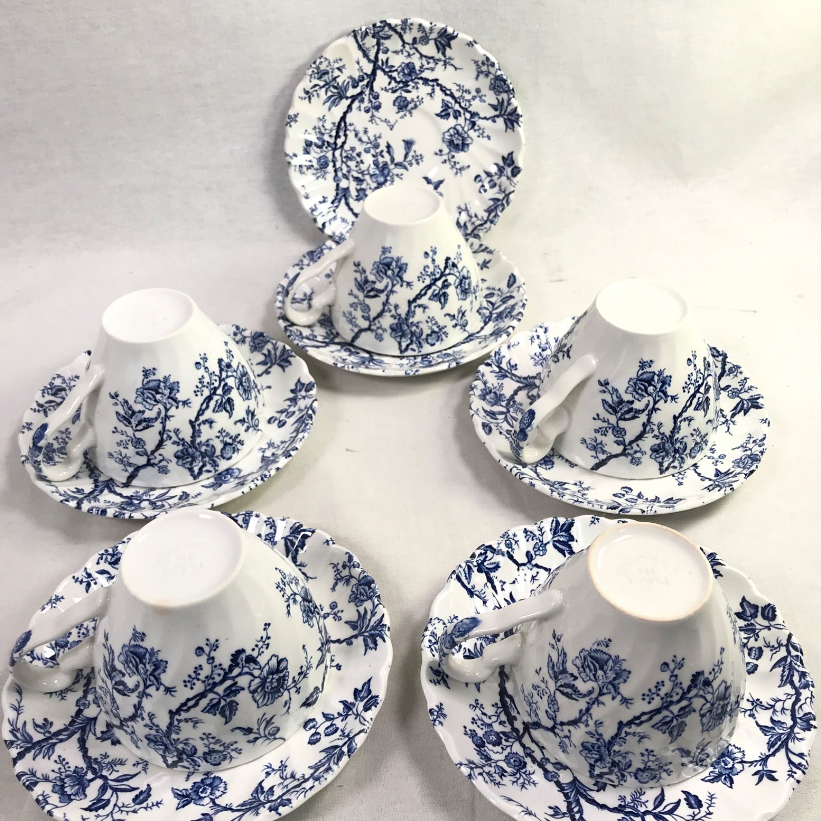 カップ＆ソーサー 5客セット ＋ ソーサー1枚 Johnson brothers OLD 