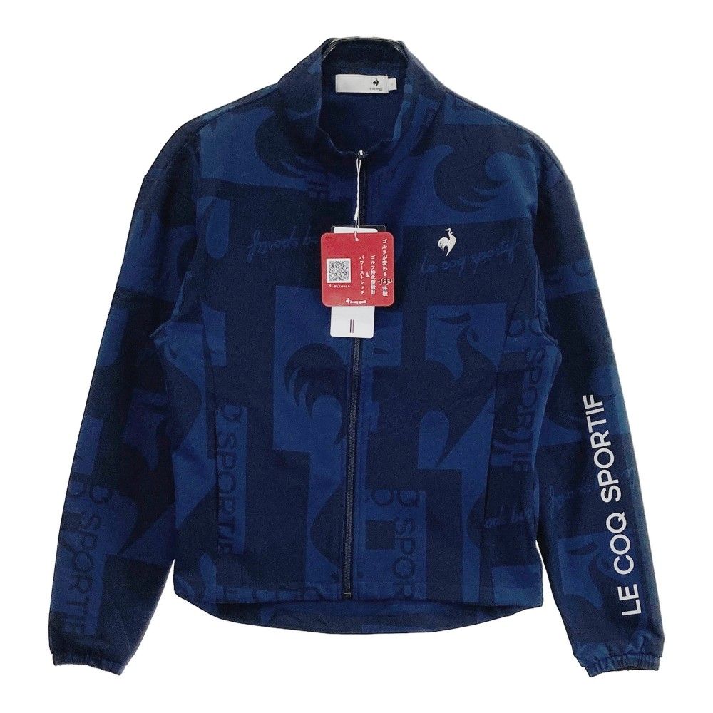 サイズ M LE COQ GOLF ルコックゴルフ LG4FWB00L ジップジャケット 総柄 ネイビー系 240101460550 ゴルフウェア レディース ストスト