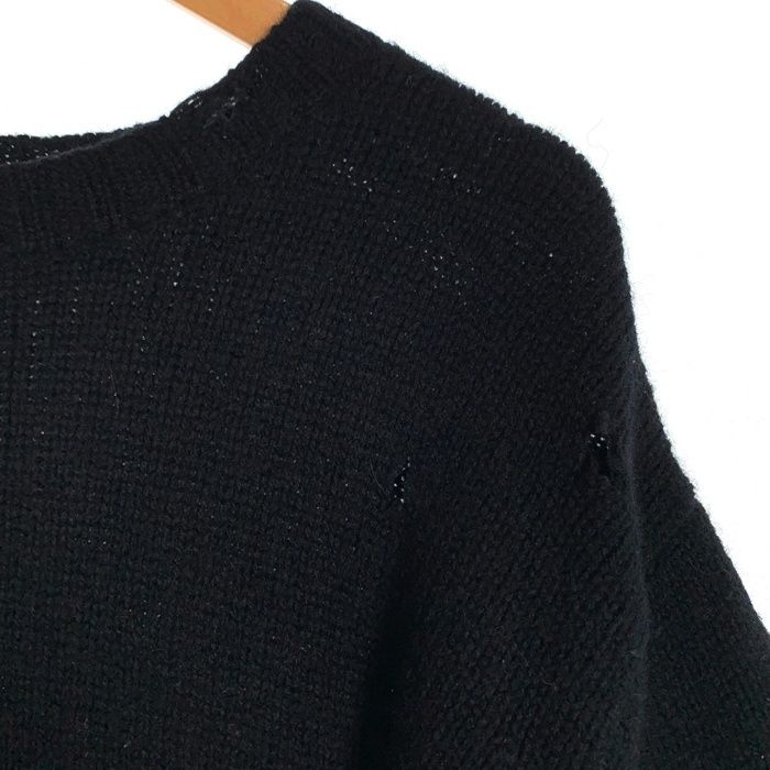 UNUSED アンユーズド 3g crew neck damage knit ダメージ加工 ウール