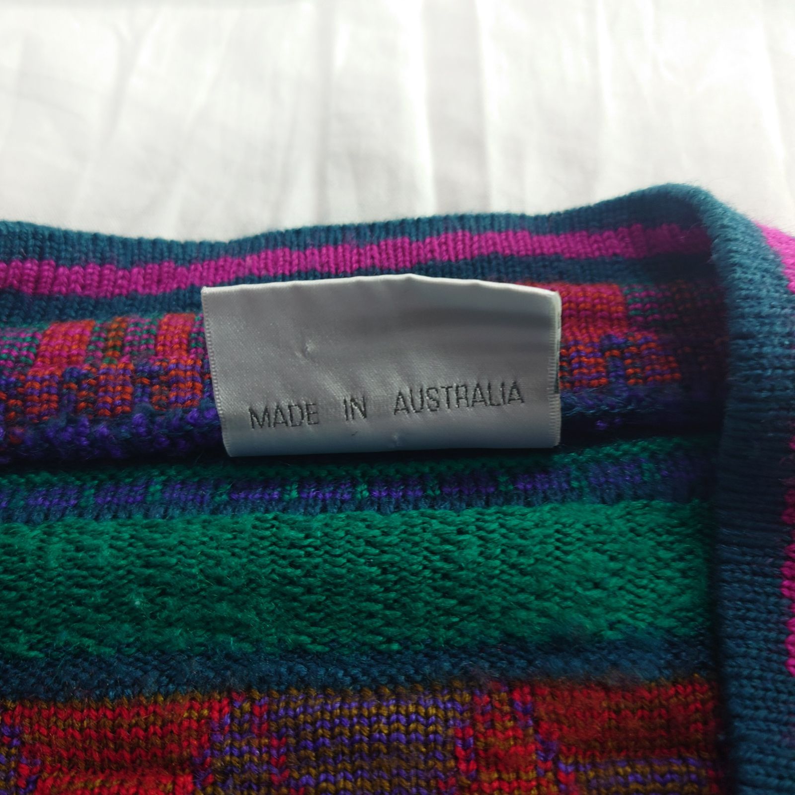 希少デザイン】3Dニットカーディガン 古着ニット 立体編み