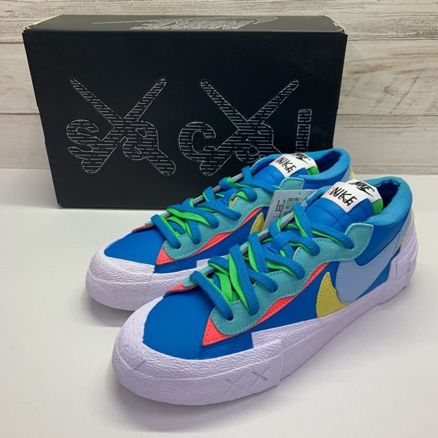 未使用 KAWS sacai NIKE BLAZER LOW NEPTUNE BLUE DM7901-400 27.5cm