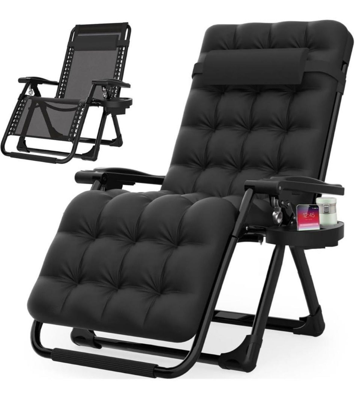 リクライニングチェア 折りたたみ 組立不要 耐荷重160kg パールコットン有り