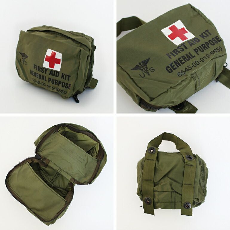 米軍 実物 アビエーターファーストエイドポーチ MILITARY 実物 新品 デッドストック 米軍 FIRST AID KIT GENERAL