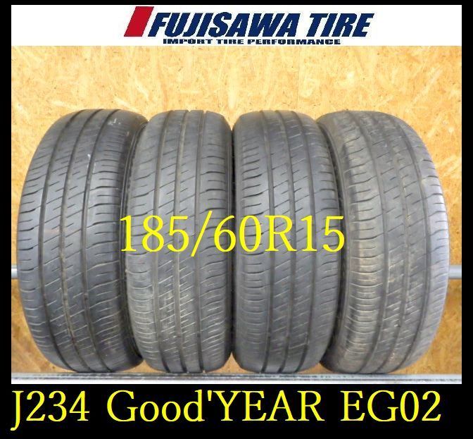 J234 ◆ 製造 約8.5部山 ◆Good YEARE fficientGrip ECO EG02◆185 60R15◆4本