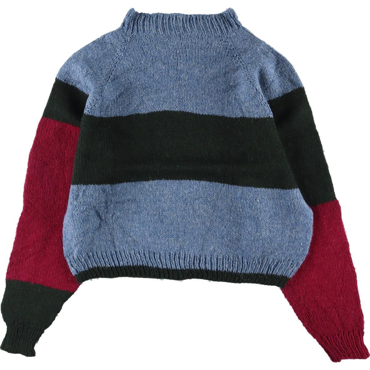 USED クレイジーパターンハイネックセーター