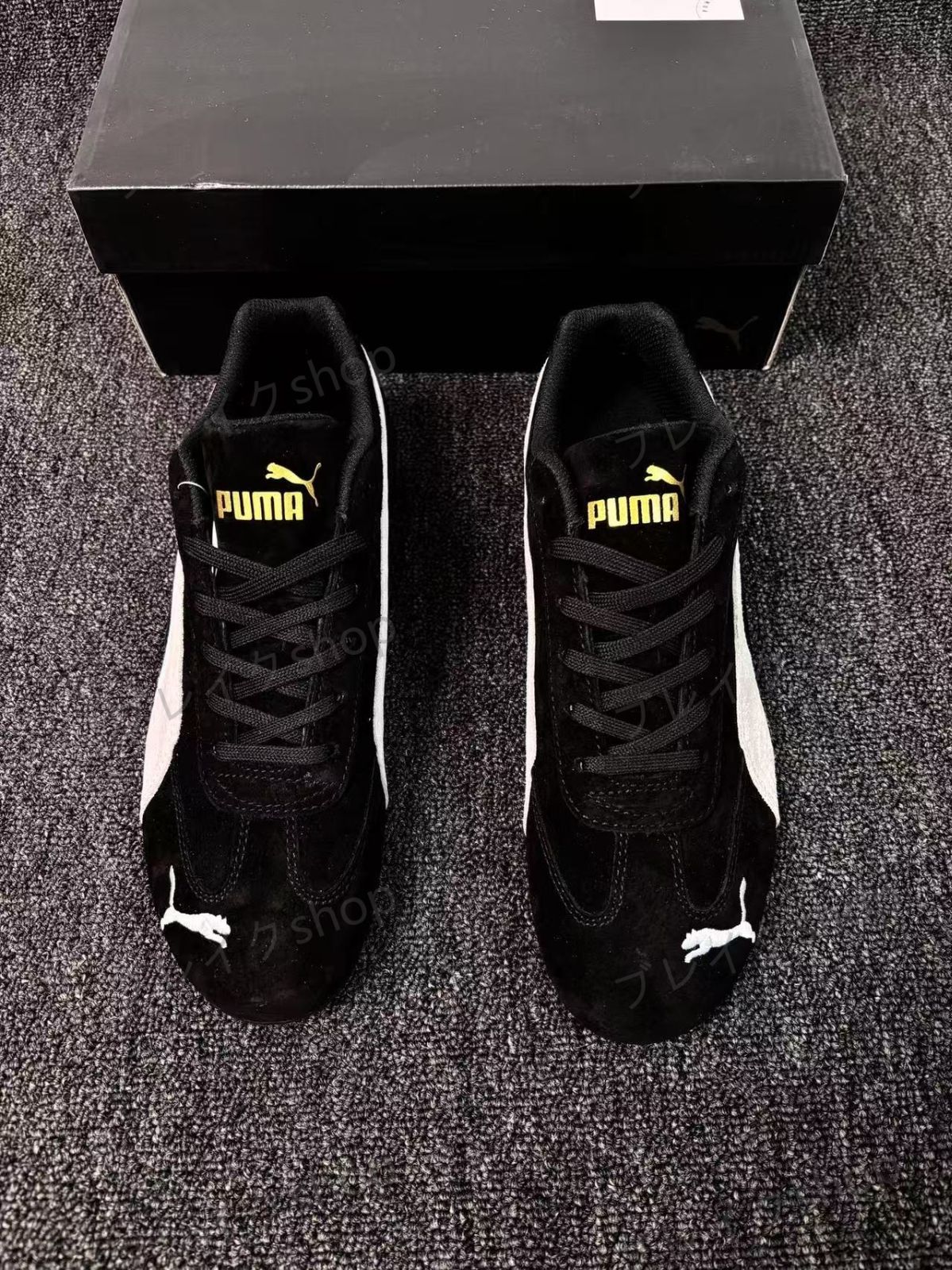 PUMA プーマ スピードキャット スニーカー SPEEDCAT OG 白黒 男女兼用 ブラック