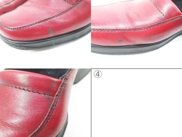 メフィスト MEPHISTO ストラップシューズ 6.5 ボルドー レザー