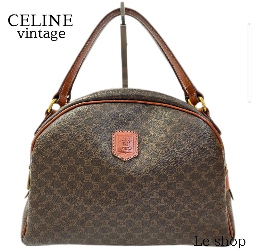 CELINE オールドセリーヌ マカダム柄 ハンドバッグ CELINE オールド セリーヌ ハンドバッグ マカダム柄 ヴィンテージ