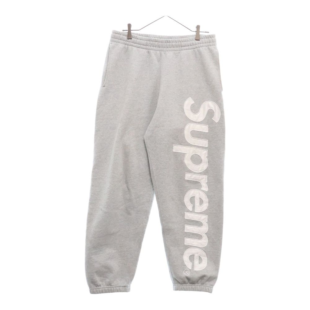 SUPREME シュプリーム 24AW Satin Applique Sweatpant サテンアップリケ スウェットパンツ グレー
