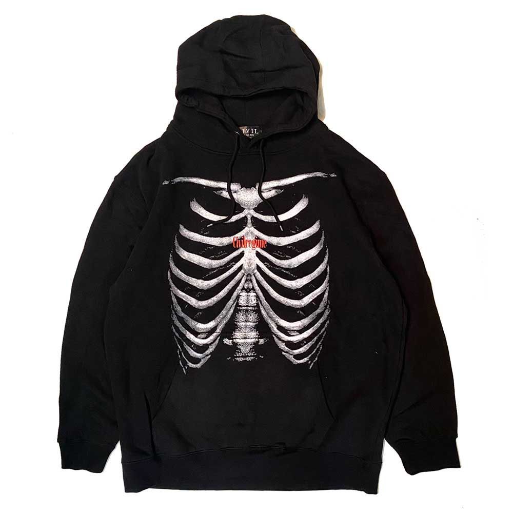 CIVIL REGIME(シビル・レジーム) BONES HOODIE (BLACK) プルオーバー