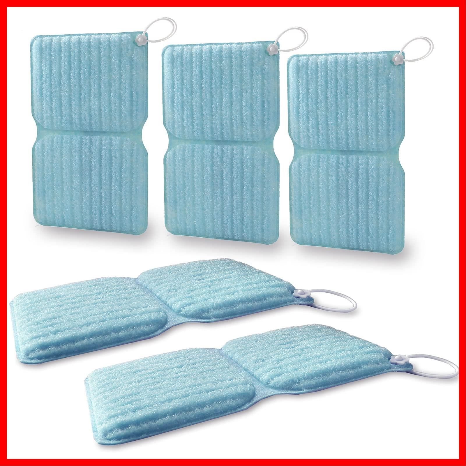 人気商品 ブルー びっくりフレッシュ 水だけでも汚れが落とせる特殊繊維 日本製 バスピカピカ 5個 用 掃除 BA-00 浴槽 スポンジ お風呂 サンコー