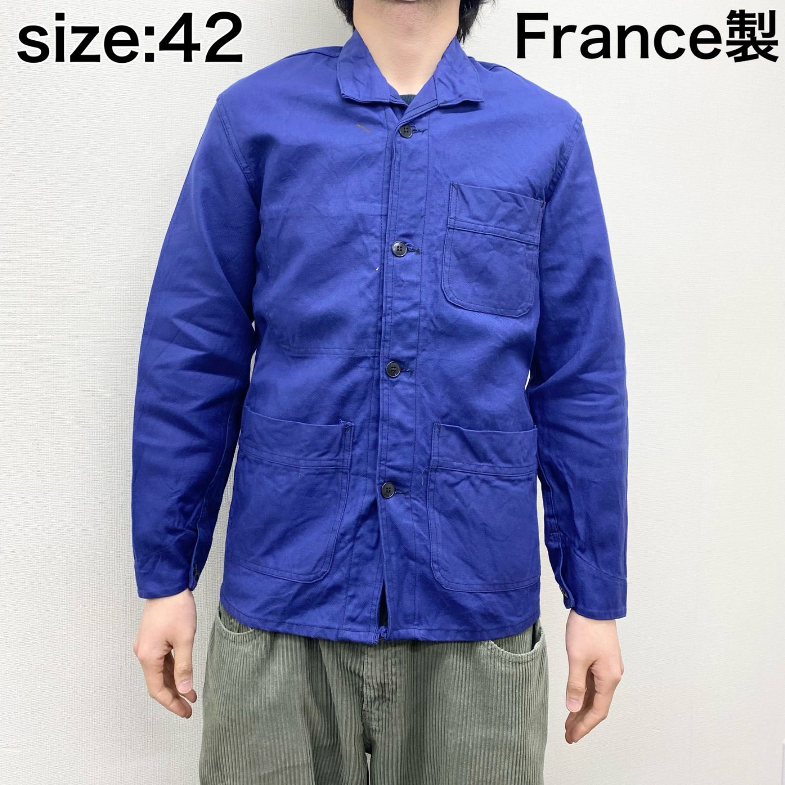 フレンチブルー コットンツイル ワークジャケット made in France