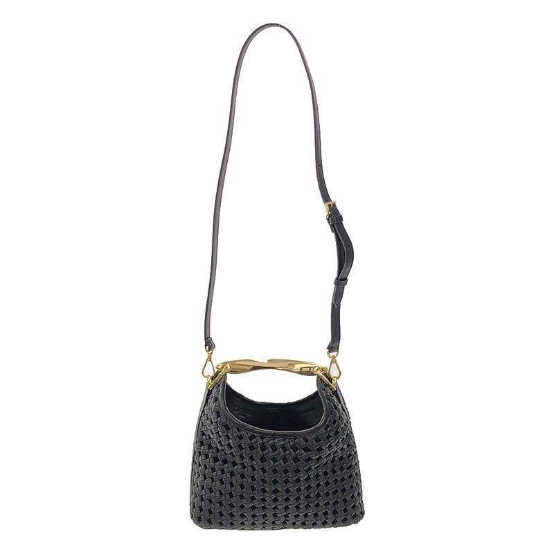 【新品】  elleme / エレメ | 2024SS | Deuxieme Classe取扱い WOVEN BOOMERA SMALL ハンドバッグ | ブラック/ゴールド | レディース
