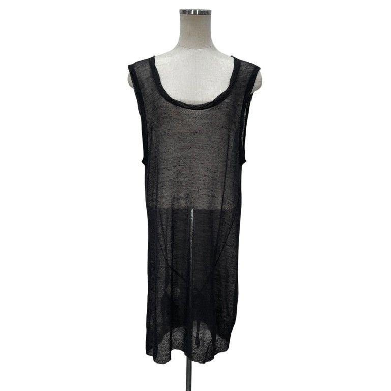 ANN DEMEULEMEESTER 00s ウールシルクシースルーノースリーブ