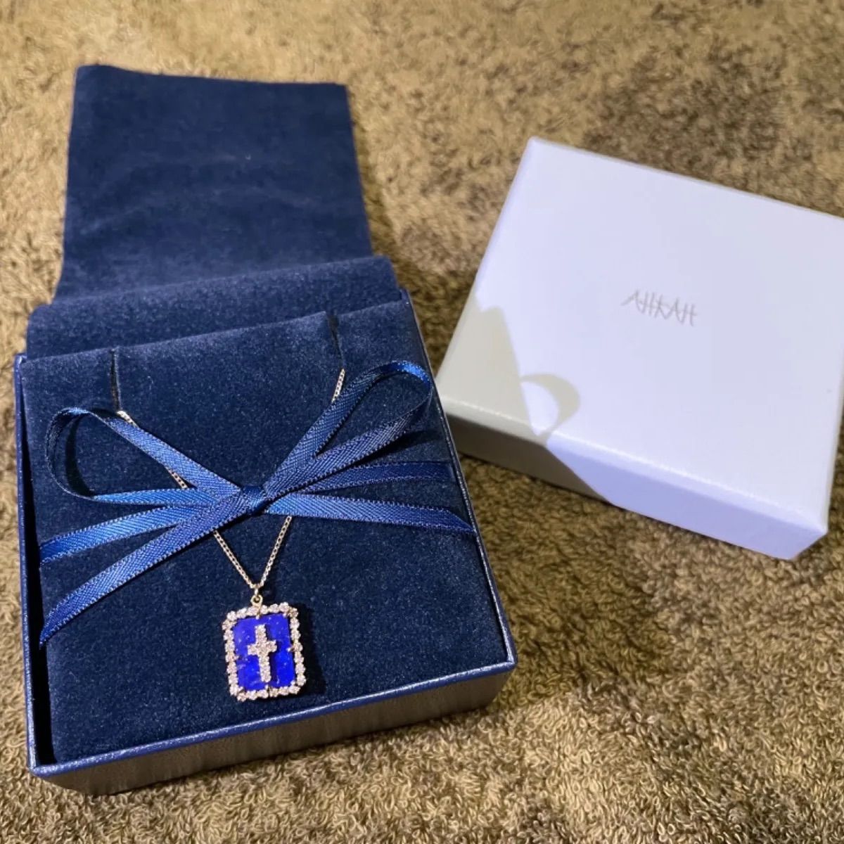 AHKAH】ココレースラピスネックレス