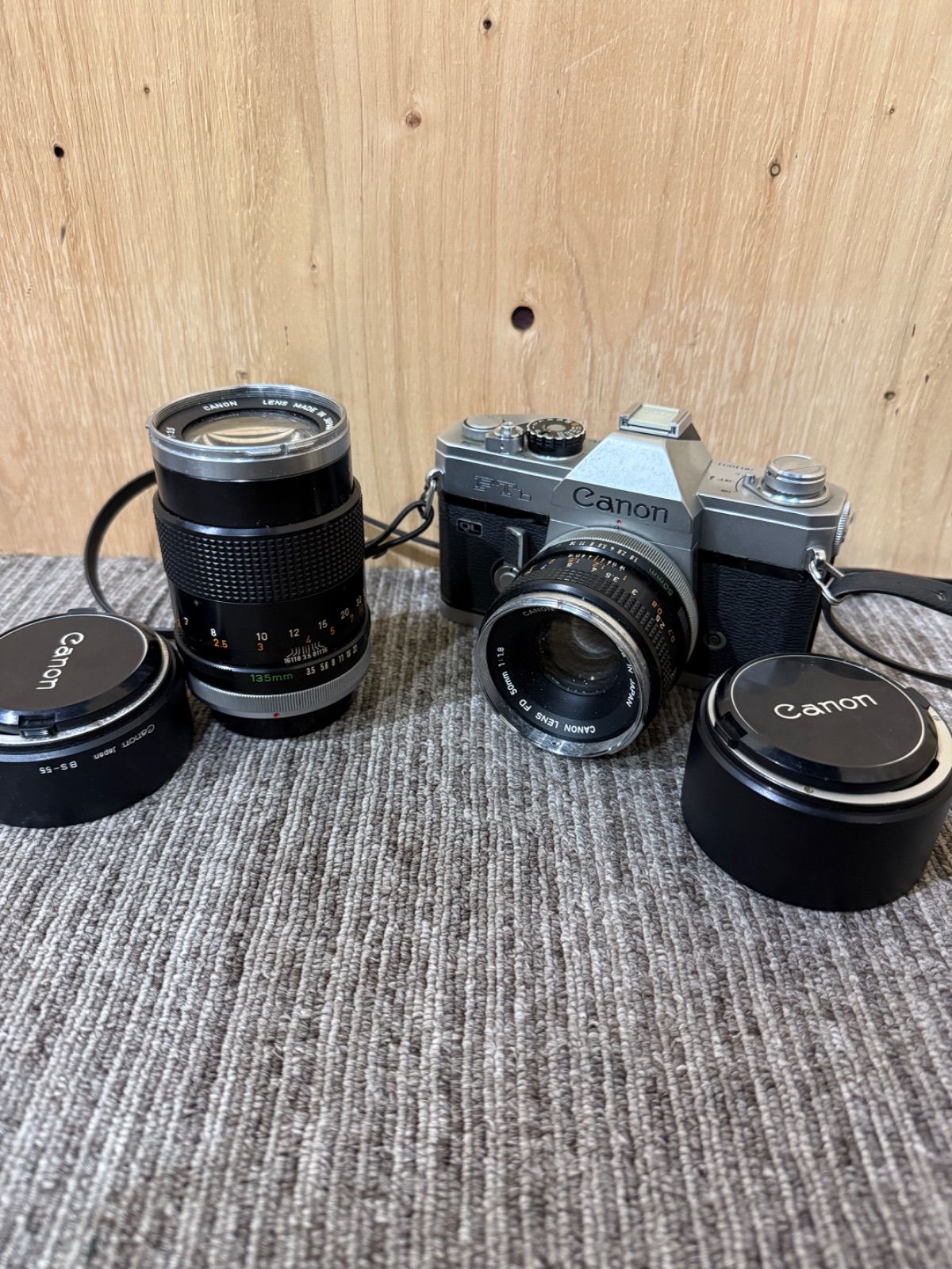 SGM ジャンク Canon キャノン FT 一眼レフフィルムカメラ 50mm レンズ カバー付き