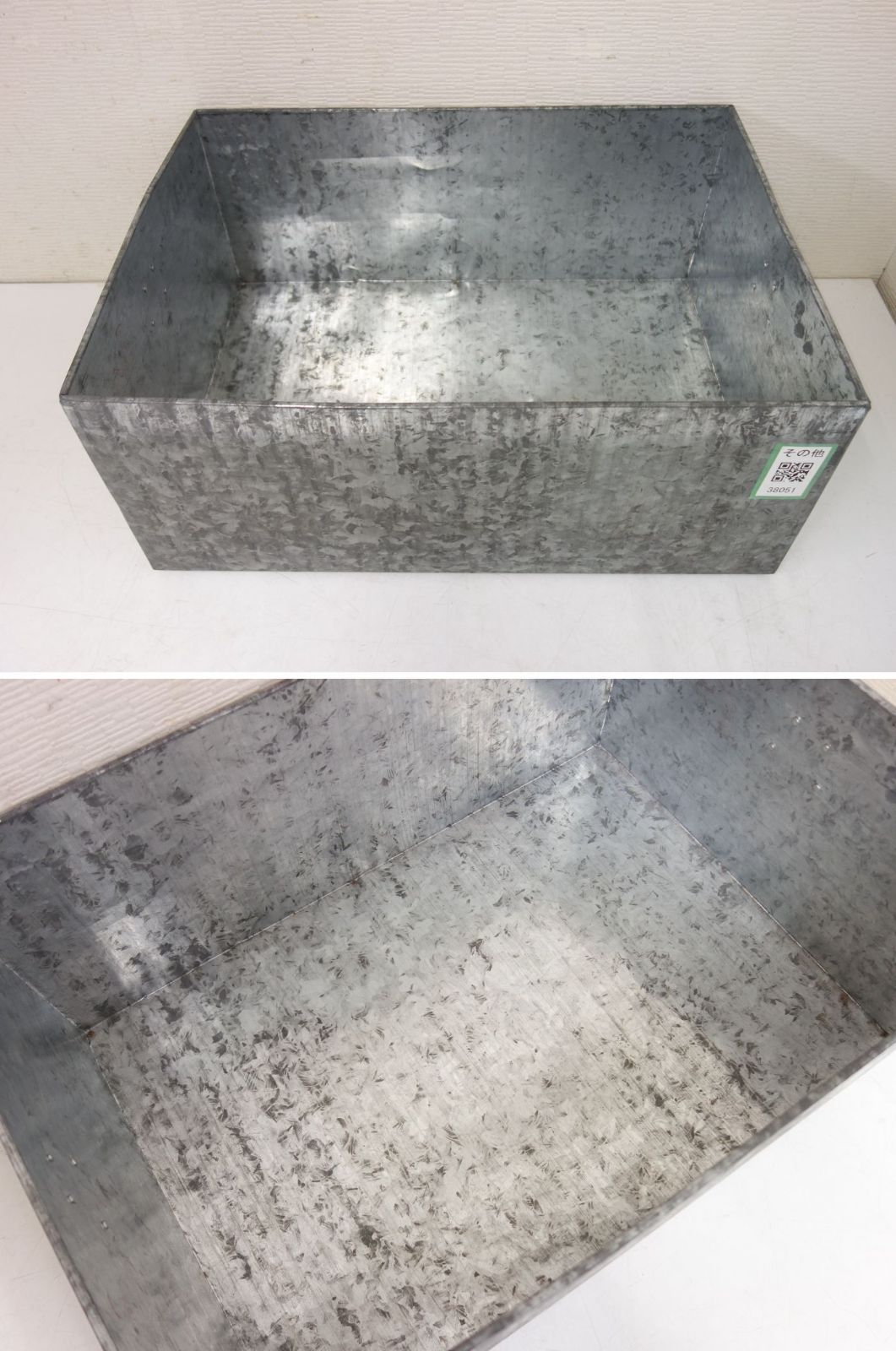 中古】K▽ブリキ トタン 缶 収納 箱 衣装ケース ボックス