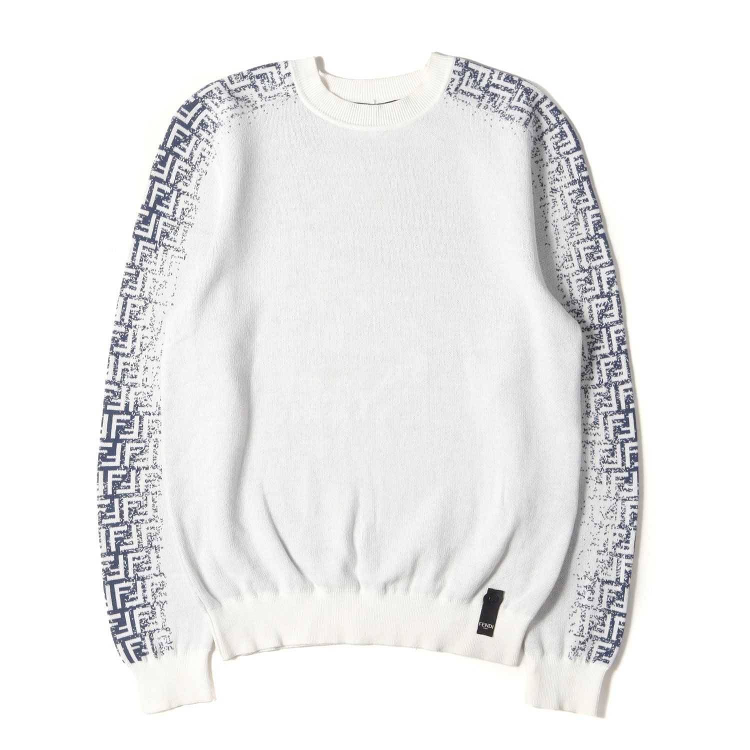 FENDI フェンディ ニット サイズ:46 22AW スリーブ ズッカ ジャガード