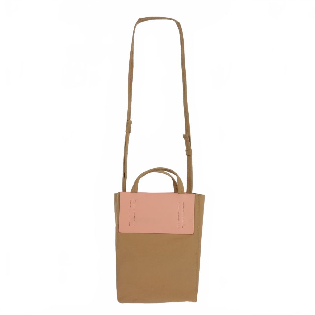 【関税込み】Acne Studios ベージュ プリント トートバッグ アクネ ストゥディオズ Acne Studios ペーパーテクスチャー ロゴ