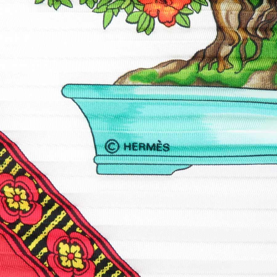 エルメス HERMES スカーフ プリーツ BONSAI 盆栽 美しき時