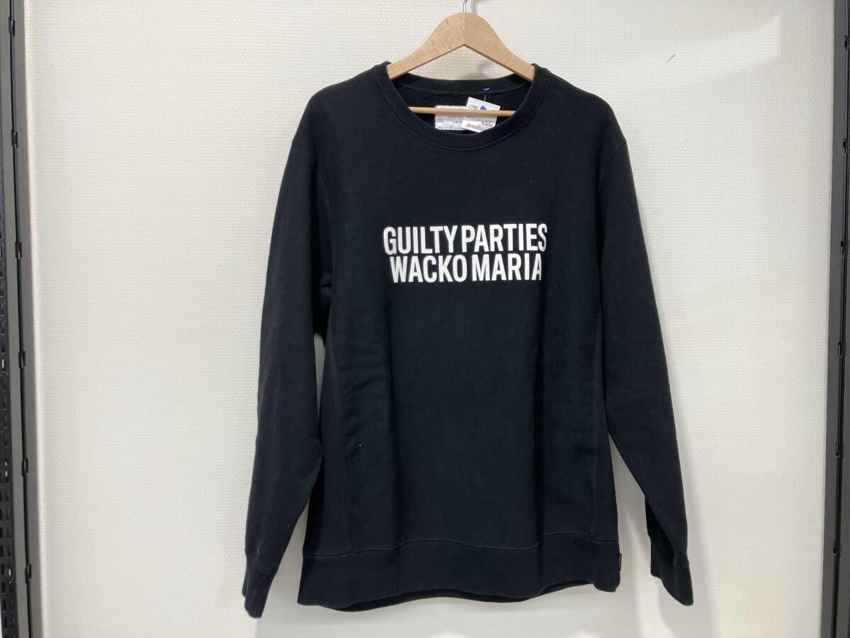 ワコマリア GUILTY PARTIES ブラック トレーナー WACKO MARIA ワコマリア GUILTY PARTIES ロゴ プリント