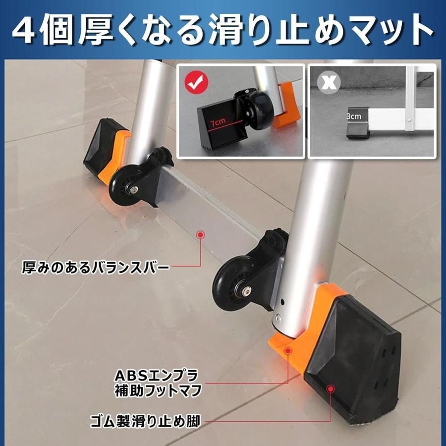 RIKADE 伸縮はしご 耐荷重150kg 軽量 持ち運びやすい 折り畳み 伸縮梯子 多機能アルミはしご 自動ロック スライド?
