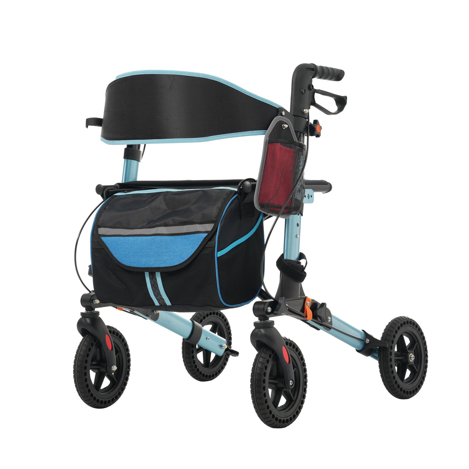 歩行器 歩行車 シルバーカー 室外用 折りたたみ可能 杖置き 6段階調節可能 15%割」 歩行器 歩行車 シルバーカー 室外用 折りたたみ可能 杖置き 6