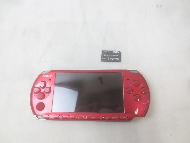 ゲーム PSP 本体 PSP3000 ラディアントレッド 動作品 メモリースティック付き