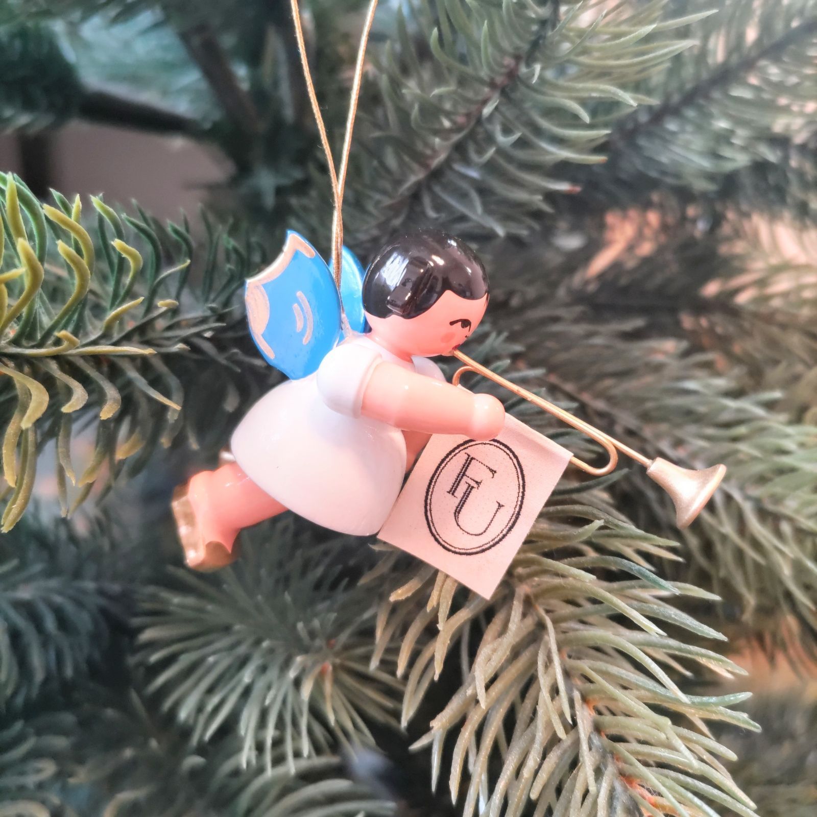 美品】ドイツクリスマス木製オーナメント ドイツ工芸品 月と星の子