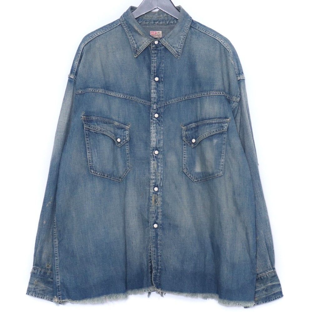 SAINT MICHAEL DENIM SHIRT DENIM Lサイズ インディゴ SM-A23-0000-015