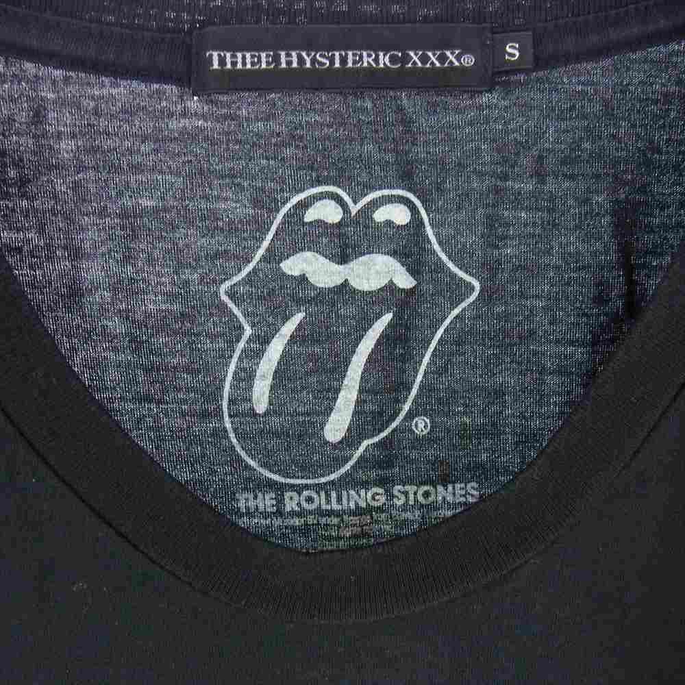 HYSTERIC GLAMOUR ヒステリックグラマー 0641CT08 XXX トリプルエックス ROLLING STONES ローリングストーンズ LOVE YOU LIVE プリント Tシャツ ブラック系 S【中古】