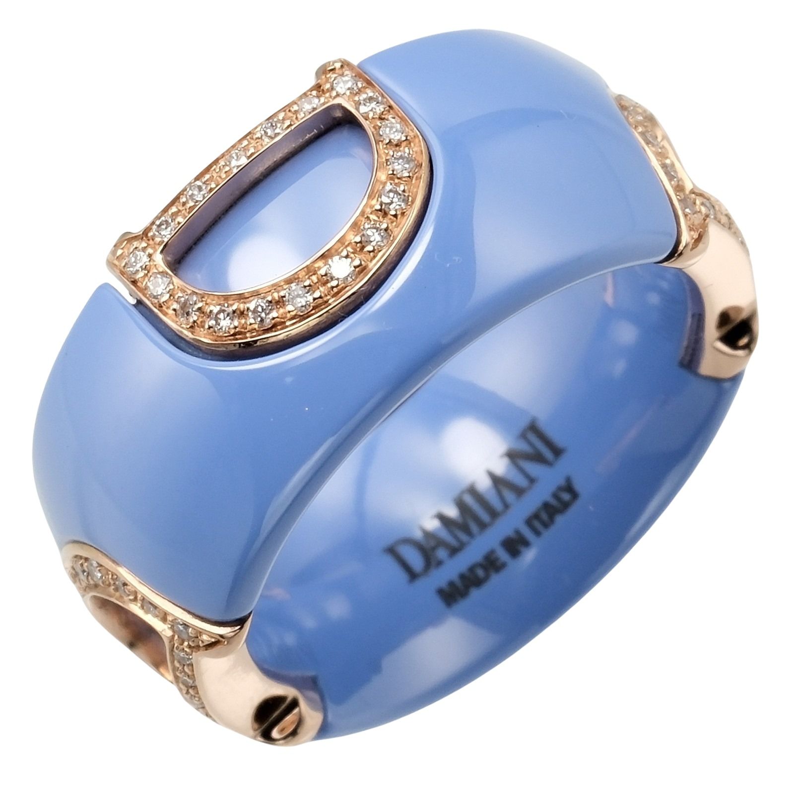 Damiani】ダミアーニ Dアイコン K18ピンクゴールド×セラミック×ダイヤモンド 9.5号 レディース 8.3g リング・指輪 - メルカリ