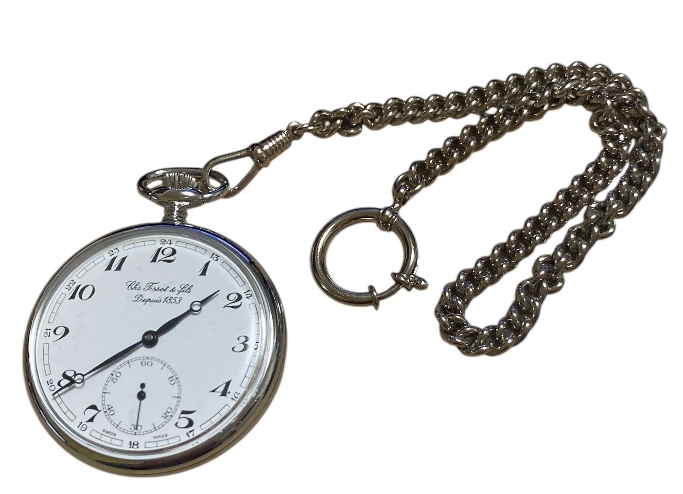 TISSOT ティソ 懐中時計 (chs tissot & fils depuis) 1853 裏蓋刻印