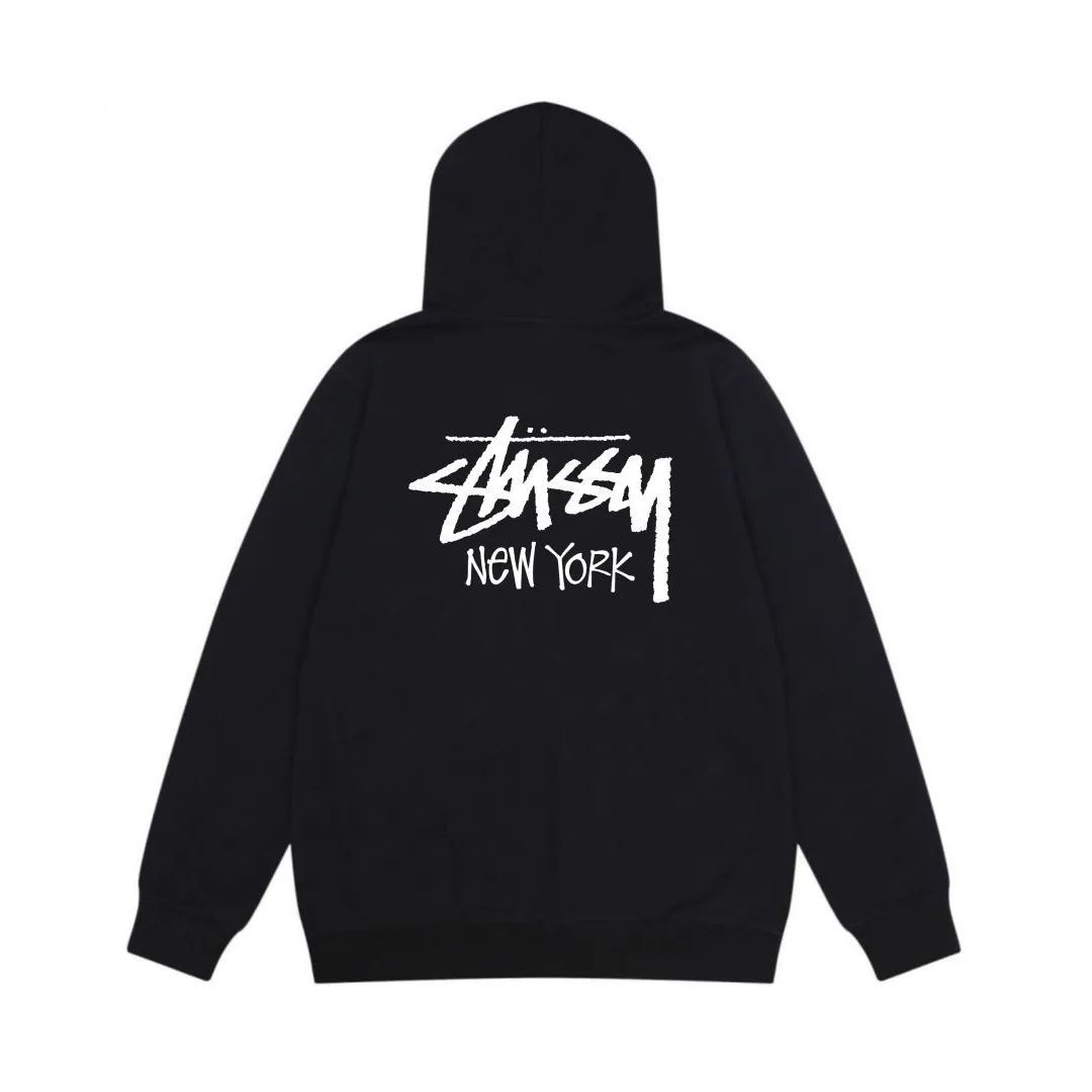 NEW YORK限定】 超人気 STUSSY ステューシー パーカー 秋冬用 ネイビー ブラック 2色 男女兼用 - メルカリ