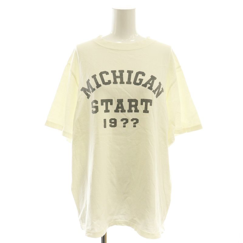 レミレリーフ REMI RELIEF MICHIGAN START T-SH ミシガン スタート Tシャツ カットソー 半袖 M 白 ホワイト レミレリーフ REMI RELIEF MICHIGAN START T-SH ミシガン