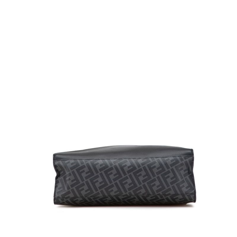 【美品】 FENDI トートバッグ ズッカ キャンバス 2way レザー 折り畳 フェンディ ズッカ トートバッグ ショルダーバッグ 2WAY 7VA578