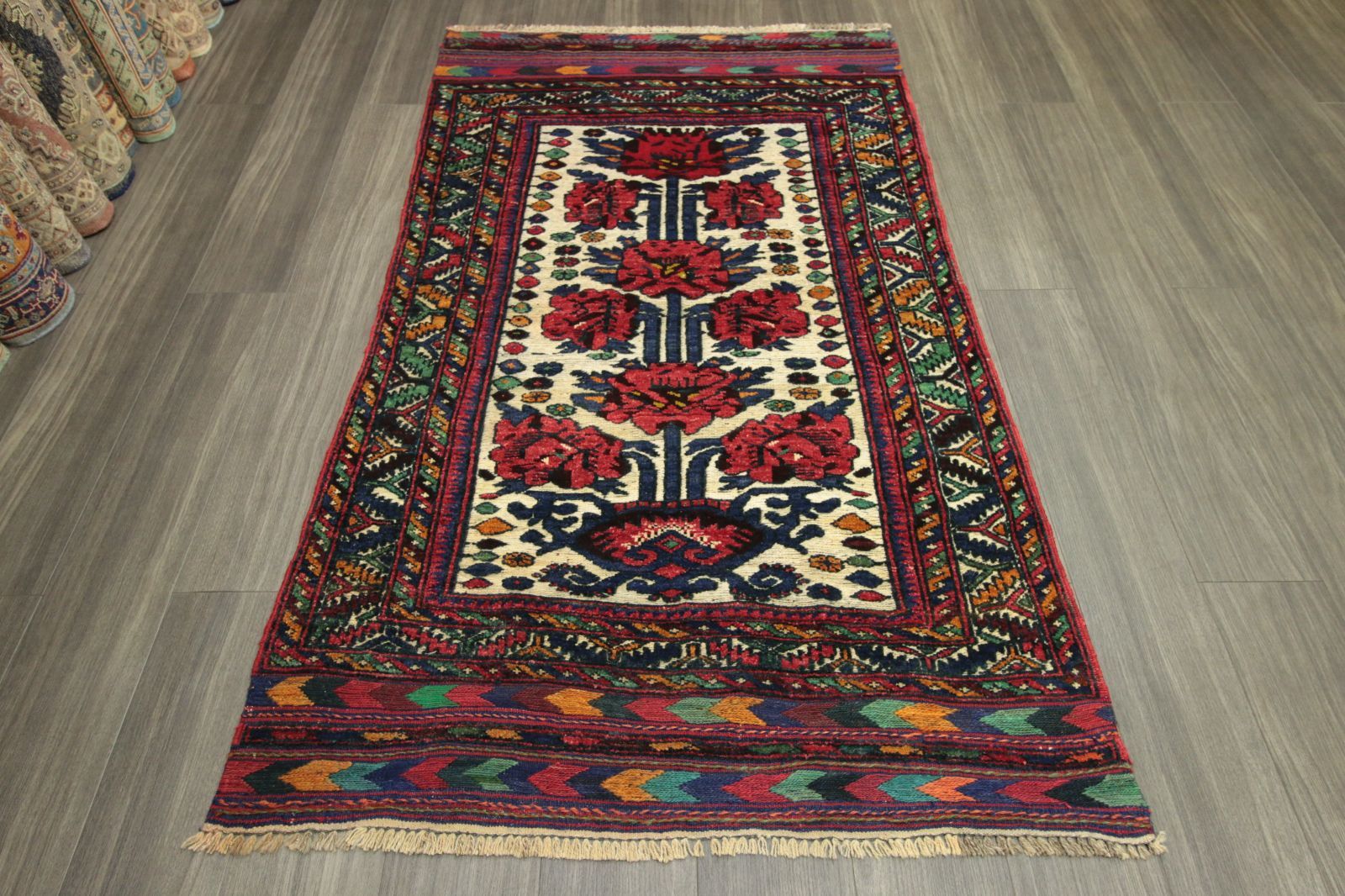 トルコ キリム ヴィンテージ 幾何学模様 ラグ オールドキリム トルコ