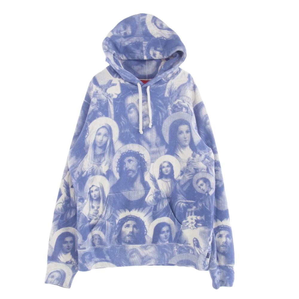 Supreme シュプリーム 18AW Jesus and Mary Hooded Sweatshirt ジーザス アンド マリア フーデッド スウェットシャツ パーカー パープル系 M