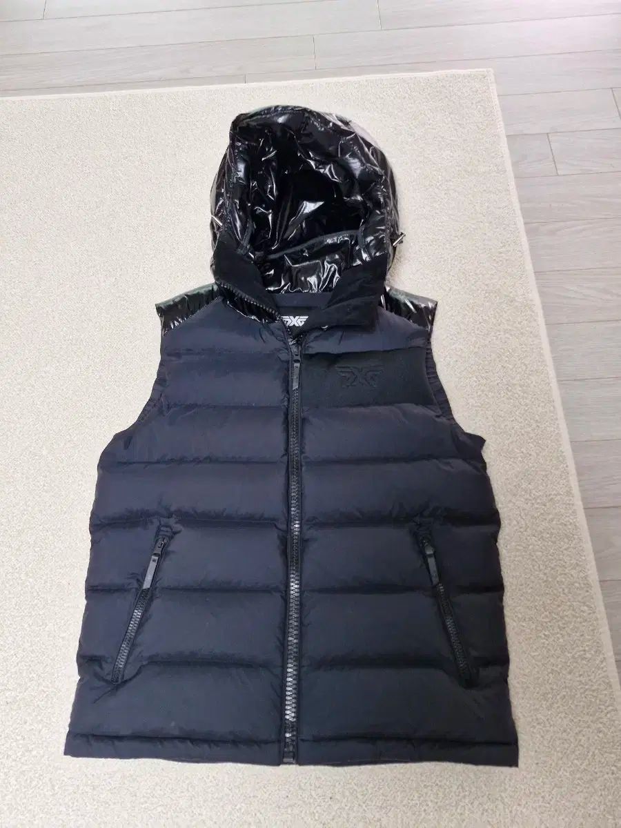 PXG フード ダウン ベスト ブラック