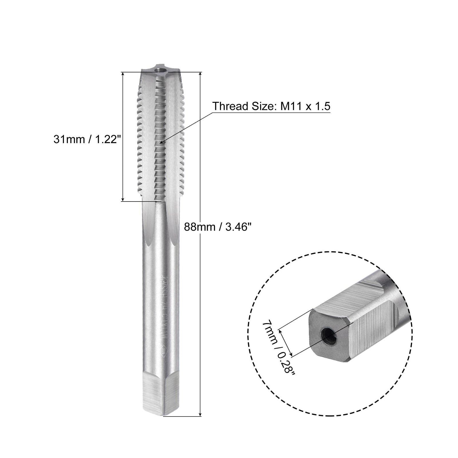 数量限定】x 1.5 メトリック M11 左手機械 HSS ねじ切りタップ (高速度